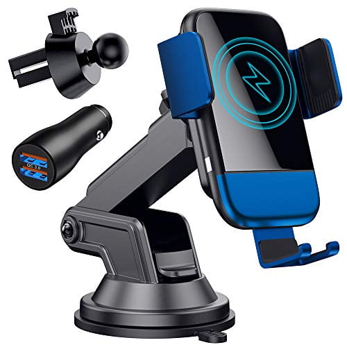 CTYBB Qi Auto-Clamping Air Vent Dashboard Car Phone Holder & QC3.0 Car Charger Wireless Car Charger 10W Compatible for Galaxy S10/S10+/S9,Charging for iPhone 11/11 Pro/11 Pro Max/XSMax/XS/XR/X/8P/8 CTYBB Qi Auto-Clamping Air Vent Dashboard Car Phone Holder & QC3.0 Car Charger Wireless Car Charger 10W Compatible for Galaxy S10/S10+/S9,Charging for iPhone 11/11 Pro/11 Pro Max/XSMax/XS/XR/X/8P/8